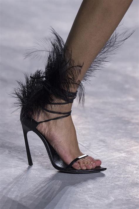 saint laurent feather heels.